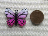 Third view of the Pink Butterfly Needle Minder