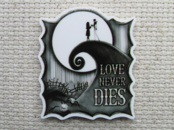 First view of the Jack and Sally Monochrome Love Never Dies Needle Minder  