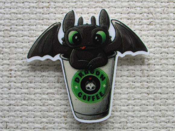 Toothless in a Dragon Coffee Cup Needle Minder