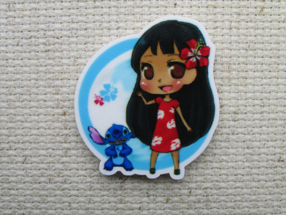 First view of Lilo and Stitch Together in a Circle Needle Minder.