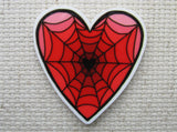 First view Spiderman Web Heart Needle Minder.