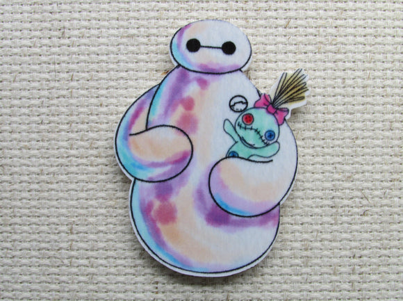 First view of Baymax Holding a Scrump Doll Needle Minder.