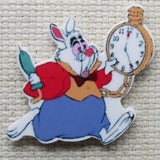 Second view of The White Rabbit from Alice in Wonderland Needle Minder.