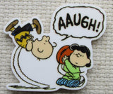 Second view of Lucy Pulling the Football Away as Charlie Brown Tries to Kick It Needle Minder.