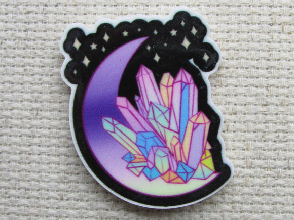 First view of Purple Moon with Colorful Crystals Needle Minder.