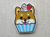 First view of corgi cupcake Needle Minder.