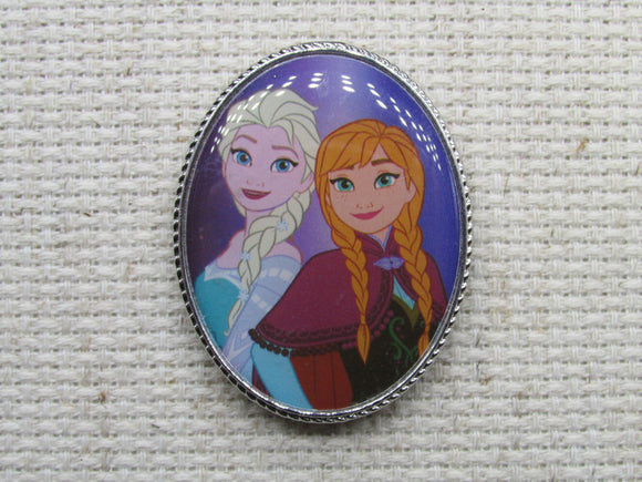 First view of Anna and Elsa needle minder.