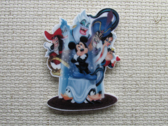 First view of Mickey Mouse Surrounded by Disney Villains Needle Minder.