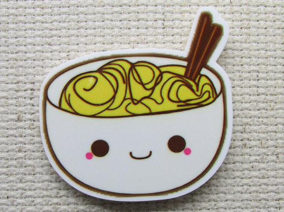 First view of a bowl of noodles needle minder.