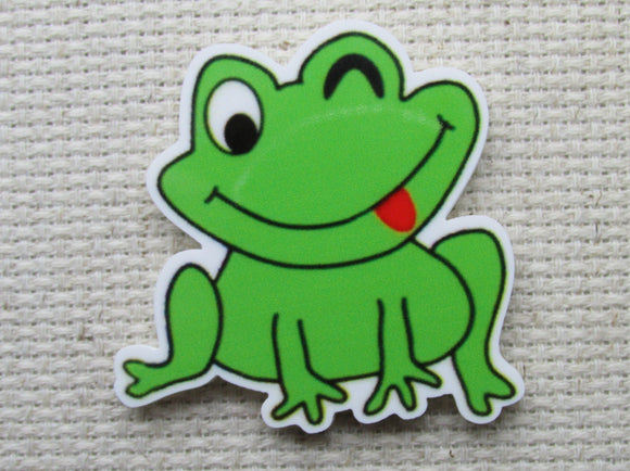 First view of Silly Winking Frog Needle Minder.