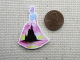 Second view of Cinderella Silhouette with the Castle Scene Needle Minder.