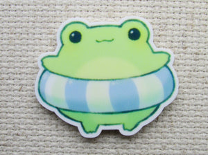 First view of Frog in a Life Preserver Ring Needle Minder.