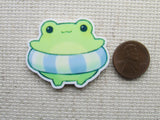 Second view of Frog in a Life Preserver Ring Needle Minder.