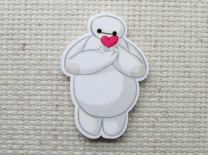First view of Baymax with a Little Heart Needle Minder.