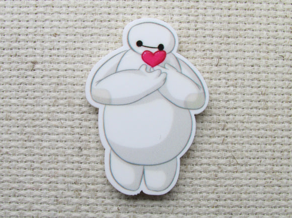 First view of Baymax with a Little Heart Needle Minder.
