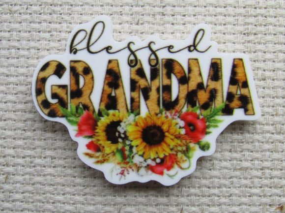 First view of blessed grandma sunflower needle minder.