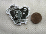 Second view of Love Eternal Nightmare Before Christmas Jack and Sally Needle Minder.