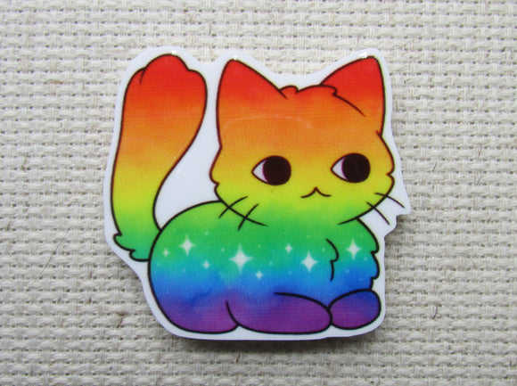 First view of Rainbow Cat Needle Minder.