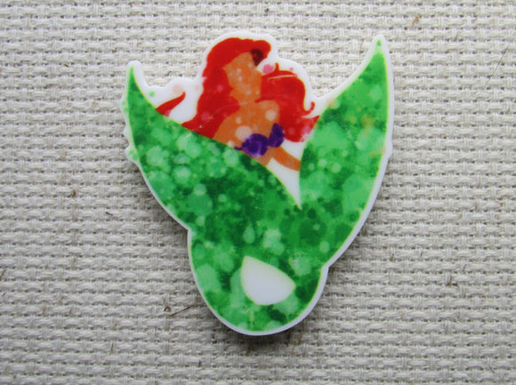 First view of watercolor Ariel needle minder. 