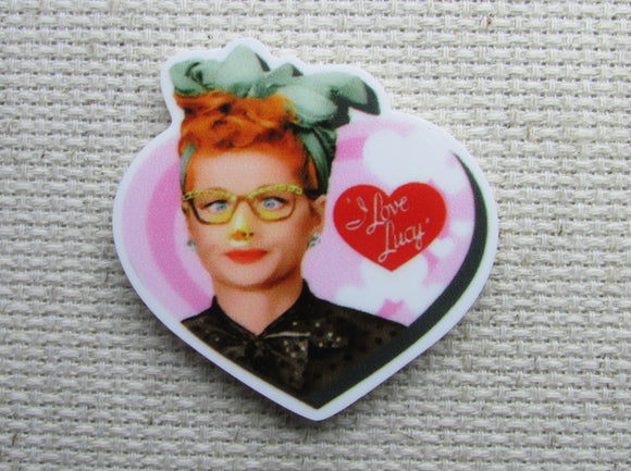 First view of I Love Lucy needle minder. 