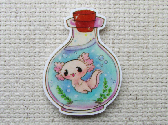 First view of Axolotl in a Bottle Needle Minder.