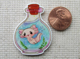 Second view of Axolotl in a Bottle Needle Minder.