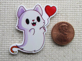 Second view of Ghost Kitty Needle Minder.