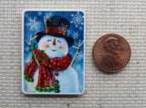 Second view of Smiling Snowman Needle Minder.