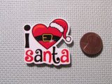 Second view of the I Love Santa Needle Minder