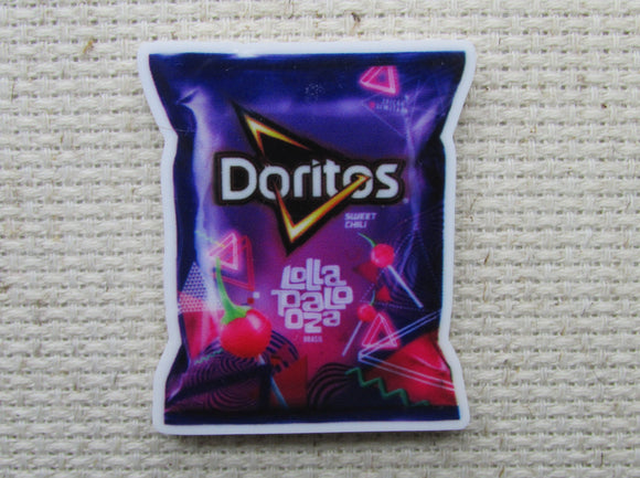 First view of Purple Doritos Bag of Chips Needle Minder.