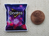 Second view of Purple Doritos Bag of Chips Needle Minder.