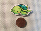 Second view of the Cute Green Turtle Needle Minder