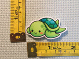 Third view of the Cute Green Turtle Needle Minder