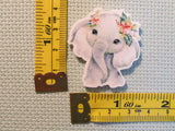 Third view of the Adorable Elephant with a Pink Hibiscus Flower Needle Minder