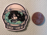 Second view of the Astronaut Helmet with a Ship Scene Needle Minder