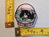 Third view of the Astronaut Helmet with a Ship Scene Needle Minder