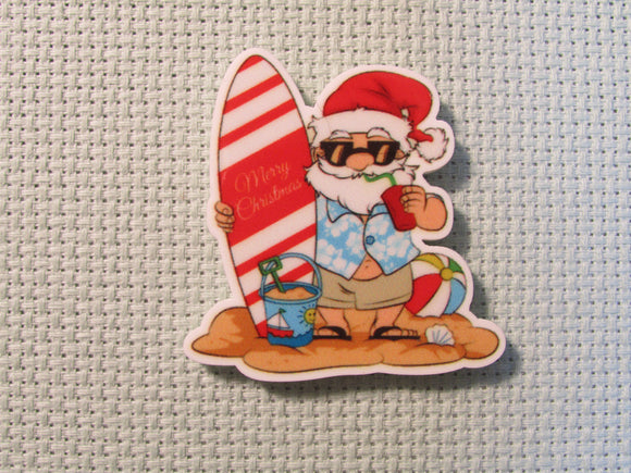 First view of the Surfing Santa Needle Minder