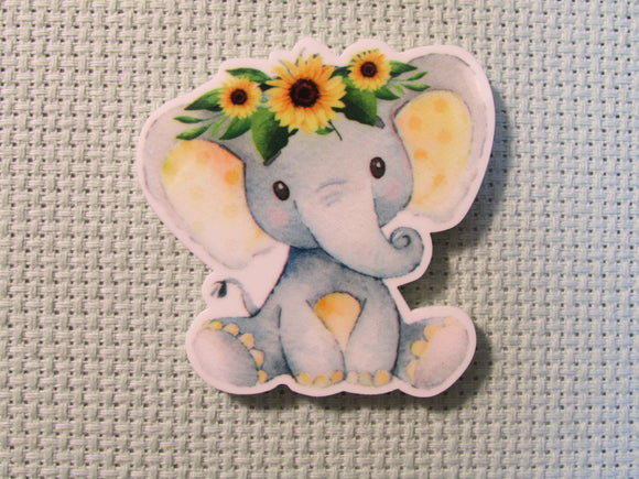 First view of the Sunflower Elephant Needle Minder