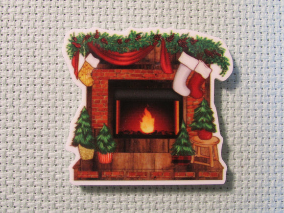 First view of the Christmas Fireplace Needle Minder