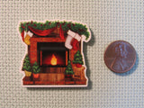 Second view of the Christmas Fireplace Needle Minder