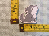 Third view of the Howling Wolf Pup Needle Minder