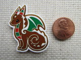 Second view of Dragon Holiday Cookie Needle Minder.