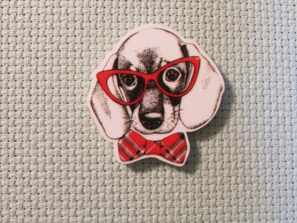 First view of the Glasses Wearing Dachshund Needle Minder