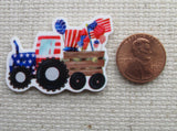 Second view of Patriotic Tractor and Trailer Needle Minder.