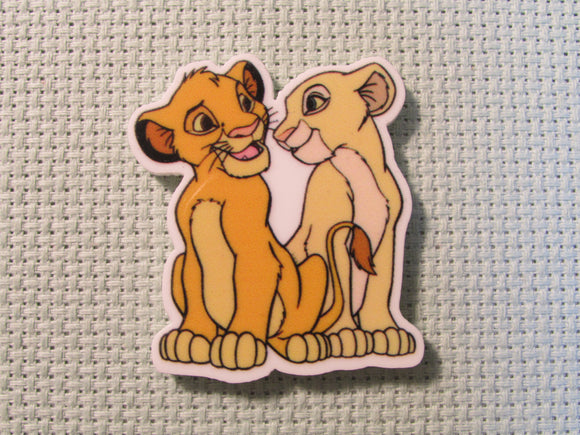 First view of the Simba and Nala Needle Minder