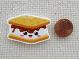 Second view of smiling s'more needle minder.