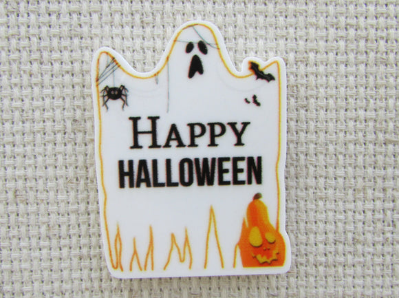 First view of Happy Halloween Ghost Needle Minder.