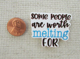 Second view of Some People Are Worth Melting For Needle Minder.