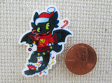 Second view of Christmastime Toothless Dragon Needle Minder.