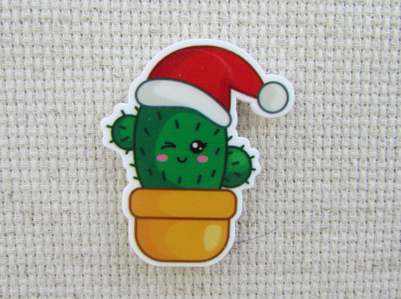 First view of Christmas Hat Wearing Cactus Needle Minder.